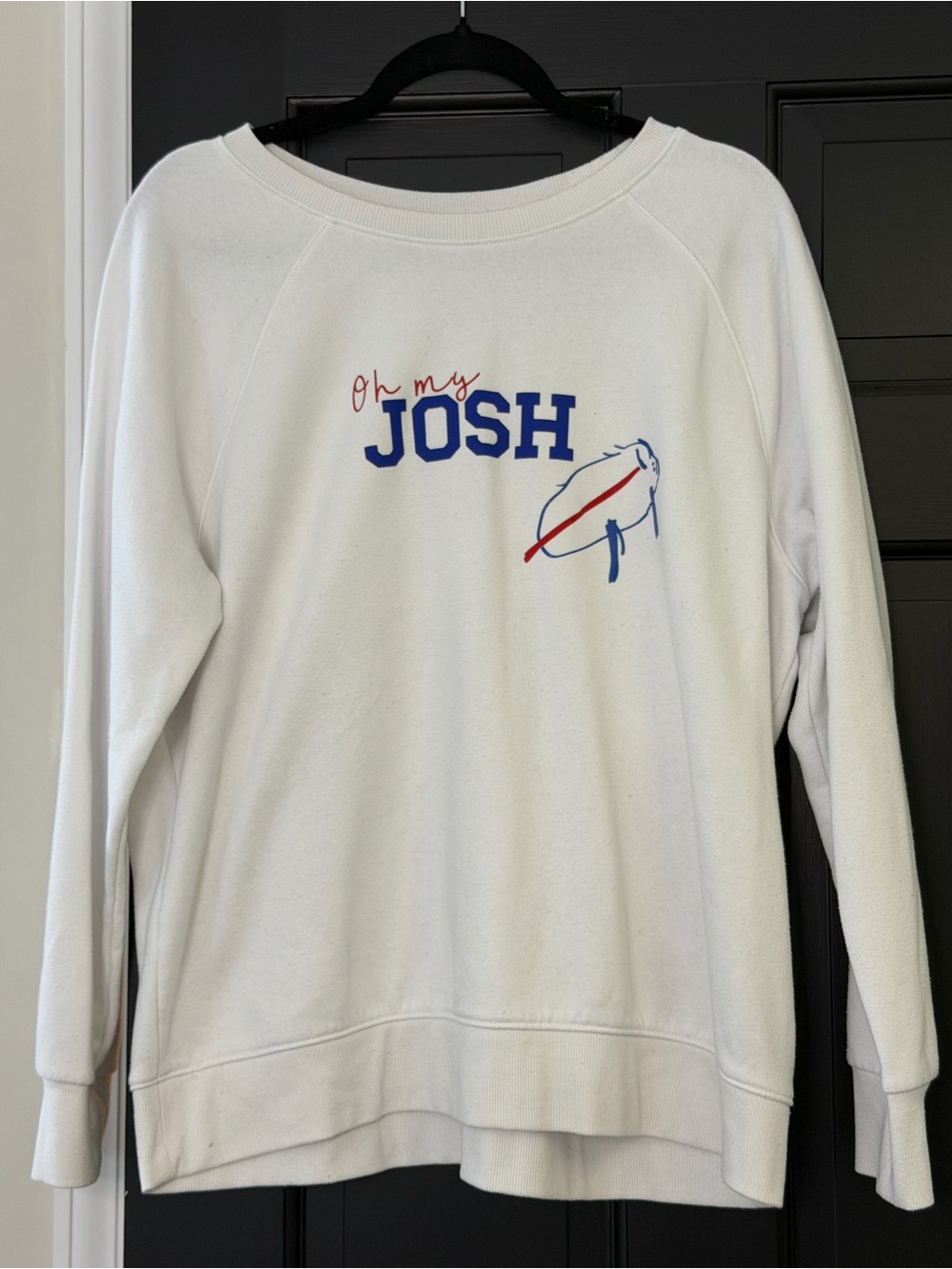 Oh My Josh White Graphic Sweatshirt